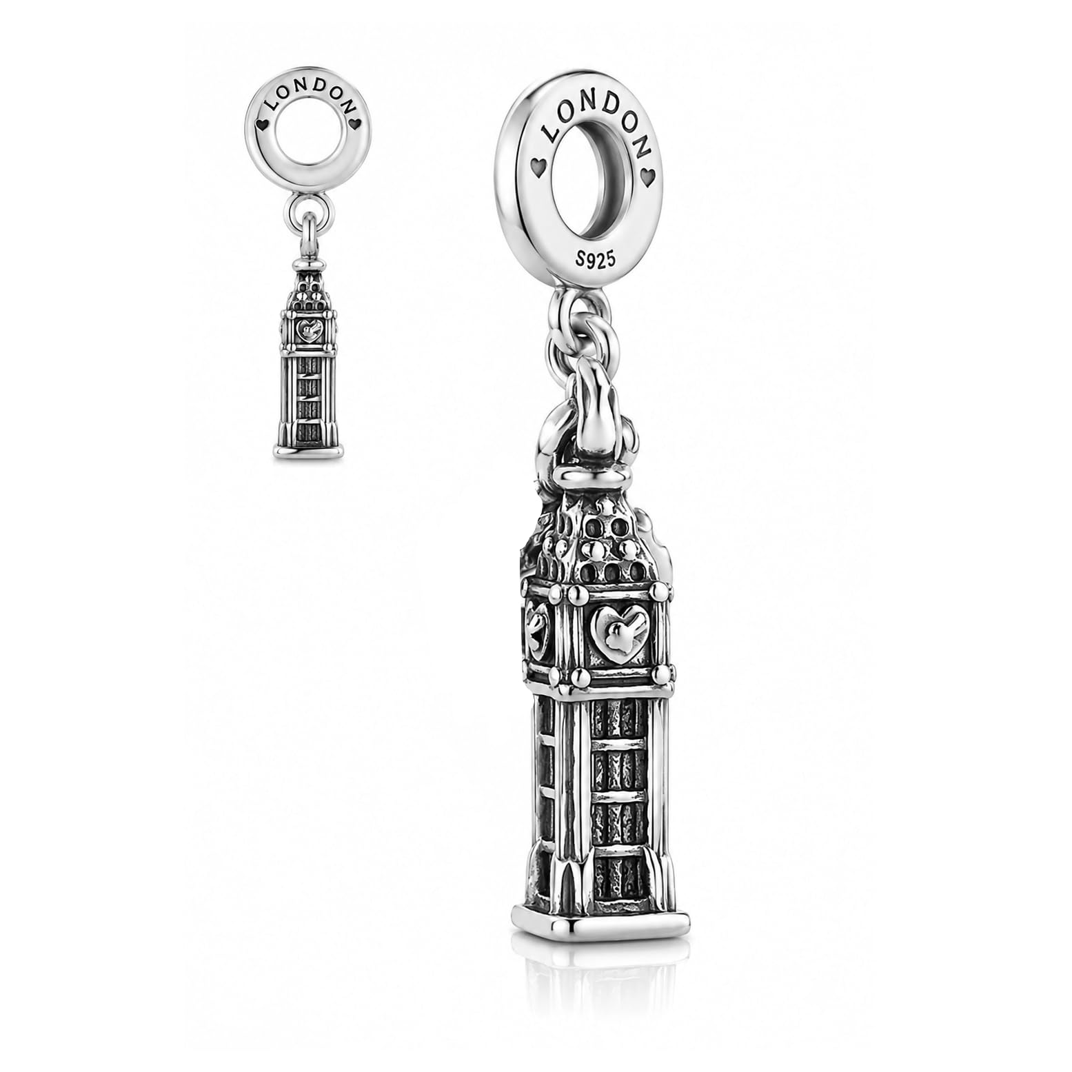 Amazon.co.jp: Big Ben Charm、925スターリングシルバーロンドン時計塔